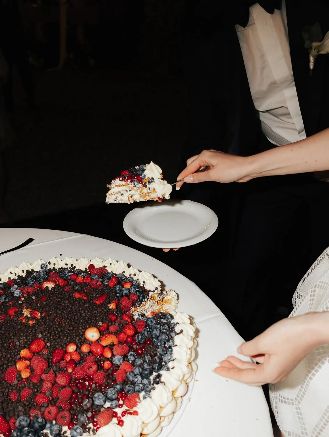 Wedding cake close-up detail